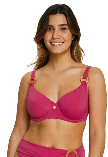 SANS COMPLEXE Women's Elevated Basics, hohen Badeanzug mit Verstärkung, erhöht, Virtual Pink, 70E von Sans Complexe