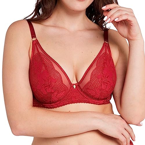 Sans Complexe Damen Charmante Balconette Bra, Granatrot, 85C EU von Sans Complexe