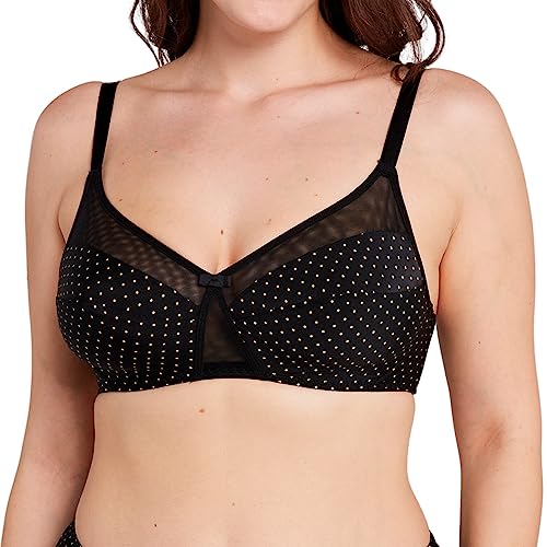 Sans Complexe, Klassischer BH ohne Bügel, Complice, IWN Black & Ocker PEA Print, 85D Sans Complexe, Klassischer BH ohne Bügel, Complice, IWN Black & Ocker PEA Print, 85D von Sans Complexe