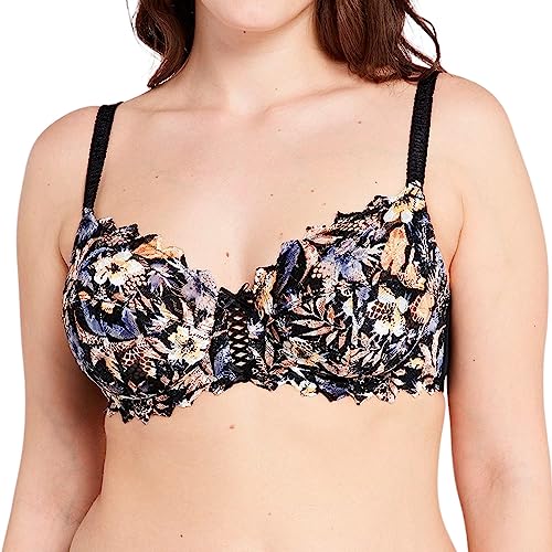 Sans Complexe Women's Arum Mosaic 709212 Full Coverage Bra, Schwarzer Hintergrund von Blumendruck, 95D von Sans Complexe