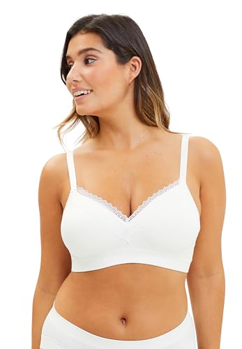 Sans Complexe Damen Agathe 56LAG98 BH ohne Bügel, Undurchsichtige, Elfenbeinfarben, Large von Sans Complexe