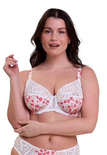 Sans Complexe Damen Amelie Print 70aag76 Full Coverage Bra, Floral Print White & Red, 75D EU von Sans Complexe