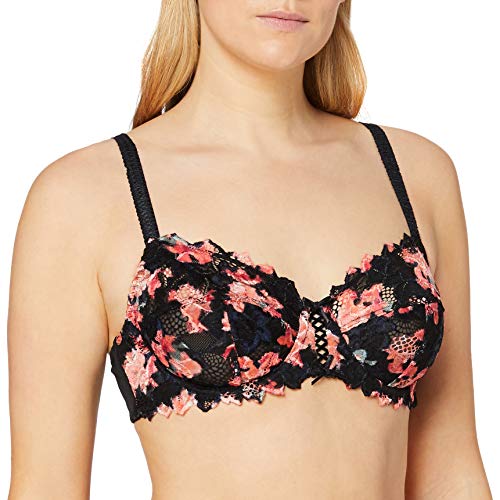 Sans Complexe Damen Arum Mosaic 709212 Klassischer B gel BH, Imprime Fleurs Noir, 80C EU von Sans Complexe