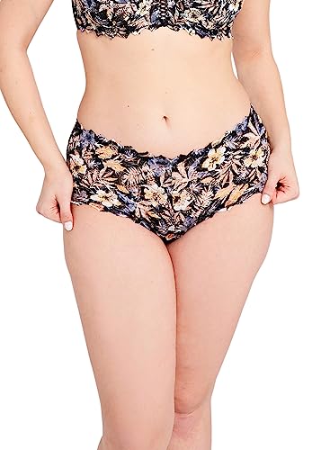 Sans Complexe Damen Arum Mosaic Briefs, Schwarzer Hintergrund Von Blumendruck, 40-42 EU von Sans Complexe