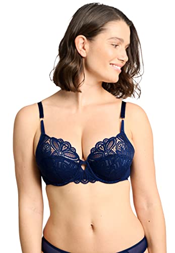 Sans Complexe Damen Attirance 73aah11 Halbschalen-BH mit Bügeln, Bleu Marine, 95E von Sans Complexe