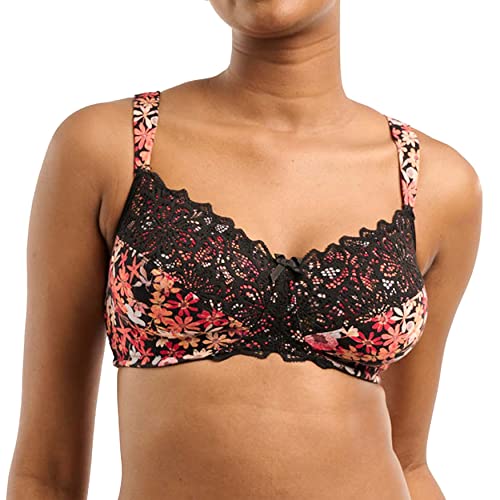 Sans Complexe Damen Ava Fantaisie 79sah14 Bügelloser Vollschalen BH, Imprime Floral Noir, 85C EU von Sans Complexe