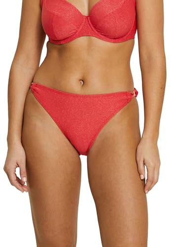 SANS COMPLEXE Damen Bask Badeanzug, Niedrig -waistisches Höschen, Sich In Bliss Model, Red Poppy, 42, A, Poppy Red, 40-42 EU von Sans Complexe