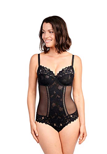 Sans Complexe Damen Body Arum, Einfarbig, Schwarz, 80D (Herstellergröße: 95D) von Sans Complexe