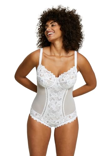 Sans Complexe Damen Body Arum, Einfarbig, Weiß, 75C (Herstellergröße: 90C) von Sans Complexe