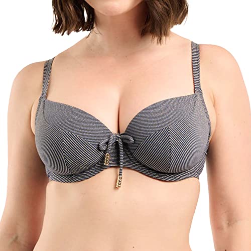 Sans Complexe Damen Glow It Up Badeanzug Top mit Bügel, Blue Gold, 80C von Sans Complexe