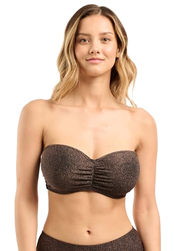 Sans Complexe Damen Reflet Bikinioberteil, Bandeau-Bügel, abnehmbare Träger, Schwarz, 80C von Sans Complexe