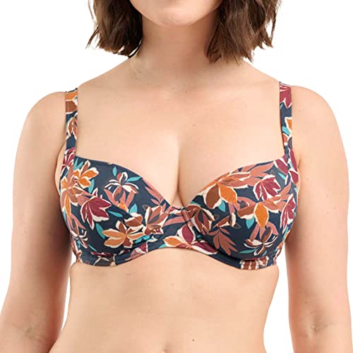 Sans Complexe Damen Staytation Badeanzug Top mit Bügel, Floral Print Blue, 70D von Sans Complexe