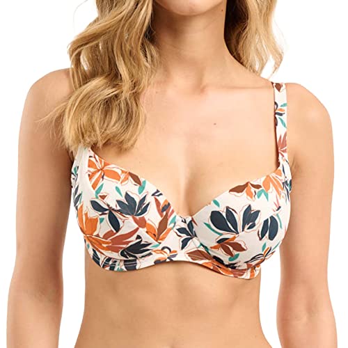 Sans Complexe Damen Staytation Badeanzug Top mit Bügel, Floral Print Ivory, 70D von Sans Complexe