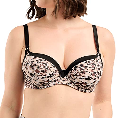 Sans Complexe Damen Sunset Stay Badeanzug Top mit Bügel, Animal Print Sand Black, 85D von Sans Complexe