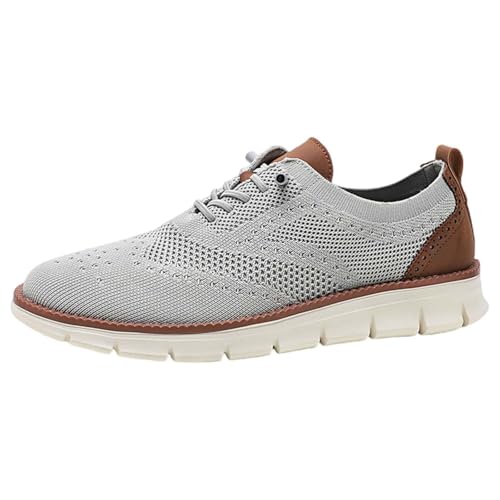 Sansee Hallenschuhe Herren Stoff Mesh Atmungsaktive Schuhe Casual Outdoorschuhe Leichte Sportschuhe Walkingschuhe Antirutsch Herren-Schlupfschuhe Classic Turnschuhe Komfortschuhe (A1-Dark Gray, 43) von Sansee