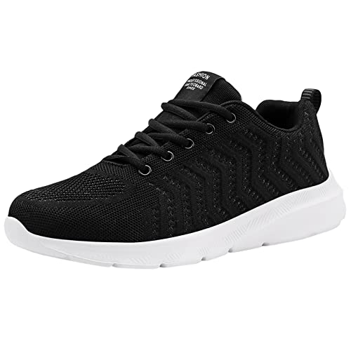 Schuhe Für Herren Ohne Schnürsenkel Bequeme Schuhe Turnschuhe Schuhe Lässige Herren Schnürsport Laufen Atmungsaktive leichte Herrenturnschuhe Sneaker Leder Herren Schwarz von Sansee