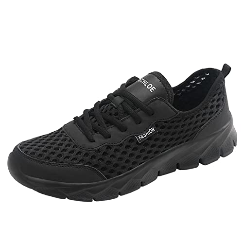 Schuhe Herren Sommer Leder Herren Sommer Leichte Atmungsaktive Freizeitschuhe Mesh Lace Up Lässige Laufschuhe Exchange Herren Sneaker von Sansee