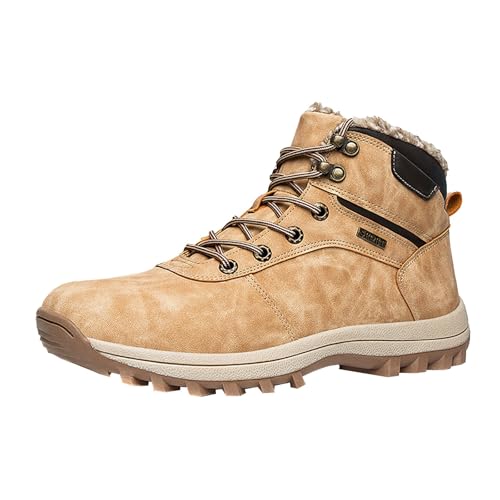 Winterschuhe Herren Damen Leder wasserdichte Wanderschuhe Anti-Punktur Outdoorschuhe Schlüpfen Trekkingschuhe Casual Knöchelhohe Sneaker Walkingschuhe Arbeitsschuhe mit Fußgewölbeunterstützung Winterschuhe Herren Damen Leder wasserdichte Wanderschuhe Anti-Punktur Outdoorschuhe Schlüpfen Trekkingschuhe Casual Knöchelhohe Sneaker Walkingschuhe Arbeitsschuhe mit Fußgewölbeunterstützung von Sansee