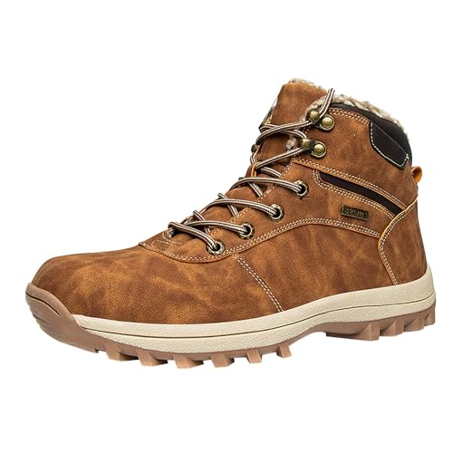 Winterschuhe Herren Damen Leder wasserdichte Wanderschuhe Anti-Punktur Outdoorschuhe Schlüpfen Trekkingschuhe Casual Knöchelhohe Sneaker Walkingschuhe Arbeitsschuhe mit Fußgewölbeunterstützung Winterschuhe Herren Damen Leder wasserdichte Wanderschuhe Anti-Punktur Outdoorschuhe Schlüpfen Trekkingschuhe Casual Knöchelhohe Sneaker Walkingschuhe Arbeitsschuhe mit Fußgewölbeunterstützung von Sansee