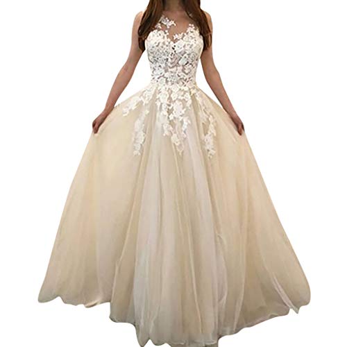 Brautkleider A-Linie Spitze Damen Hochzeitskleider V-Ausschnitt Lange Ballkleid mit Schleppe Bodenlang Chiffon Partykleid Mode Blumen Cocktailkleid von Sanser