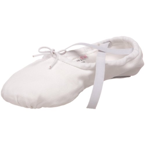 SANSHA Unisex-Adult Pro 1 Canvas Ballet Slipper,White,10 M (8 M US Women's/6 M US Men's) von Sansha