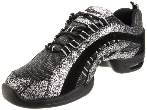 Sansha Damen Electron Canvas Tanzschuh, schwarz/silberfarben, 7 UK Men/ 10 UK Women von Sansha