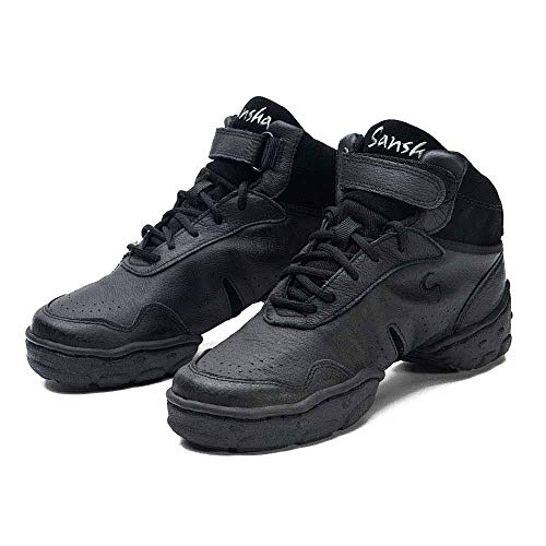 Skazz by Sansha Herren Dance Studio Exercise Sneakers Leather TPR Split-Sole Boomerang (US 12.5 / Skazz 13 M) Sneaker, schwarz, 45 EU von Sansha
