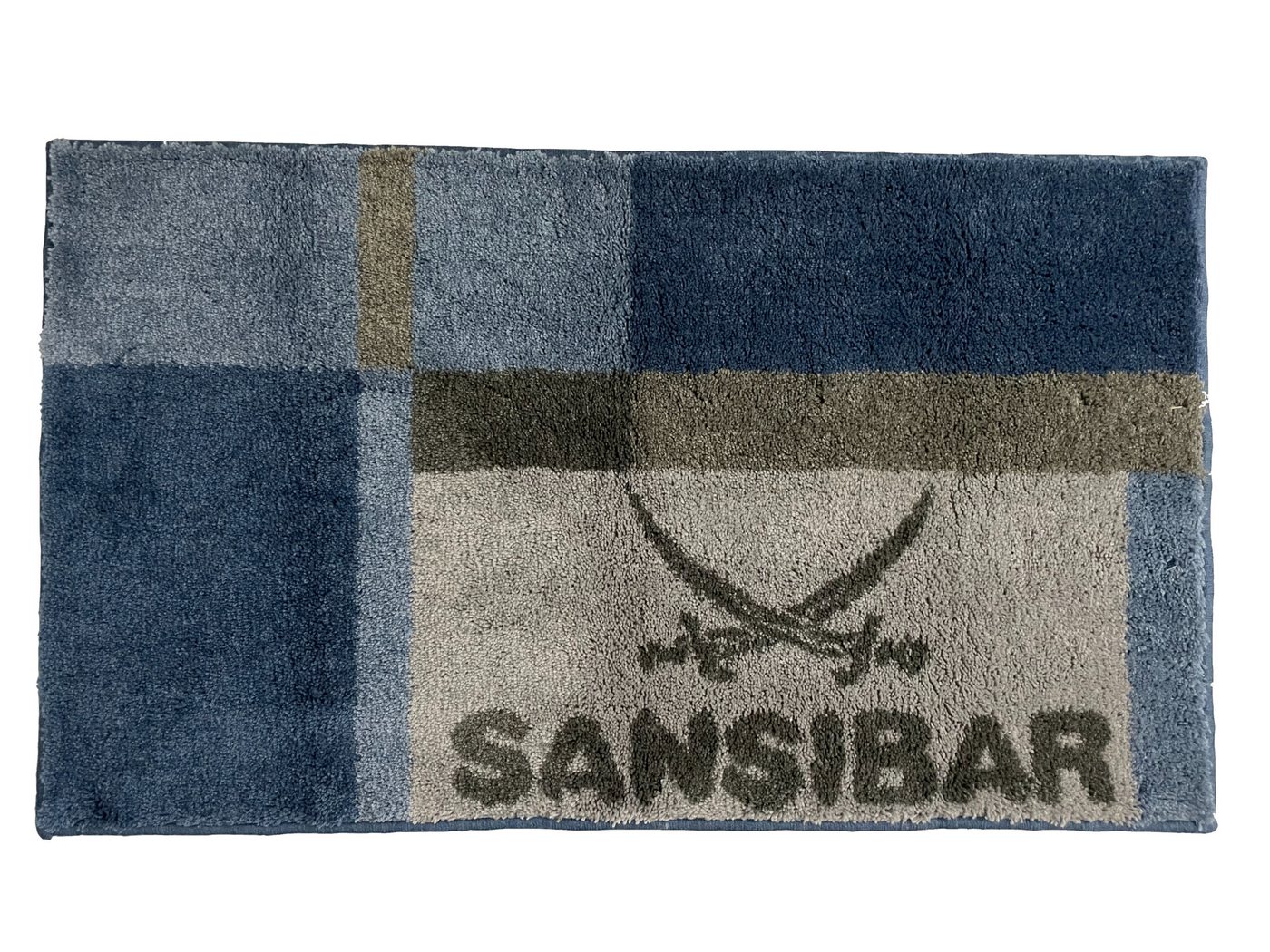 Sansibar Sylt Bademantel Badematte SANSIBAR (LBH 100x60x2 cm) LBH 100x60x2 cm blau Badteppich von Sansibar Sylt