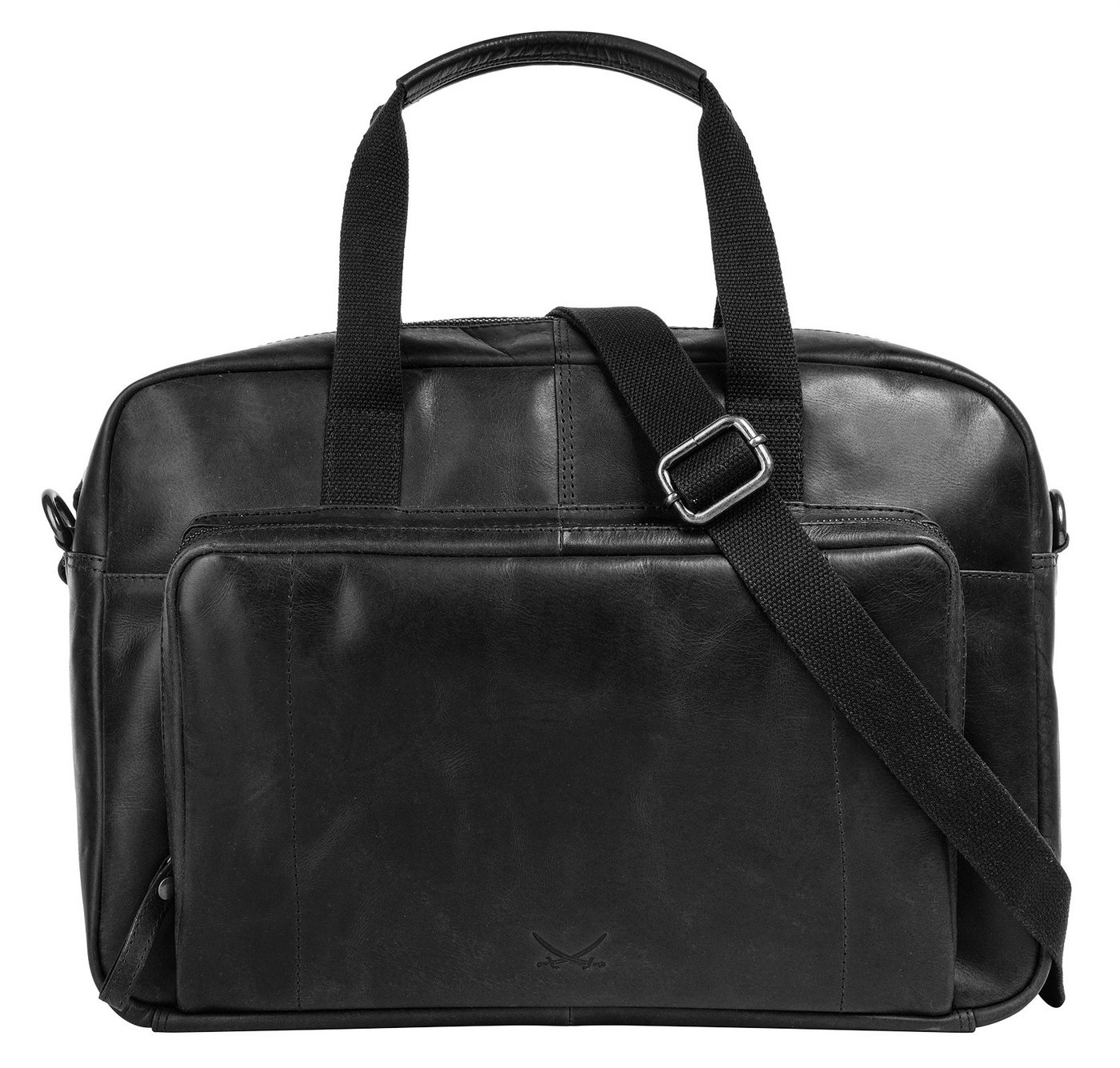 Sansibar Aktentasche BUSINESS BAG, BLACK, echt Leder von Sansibar