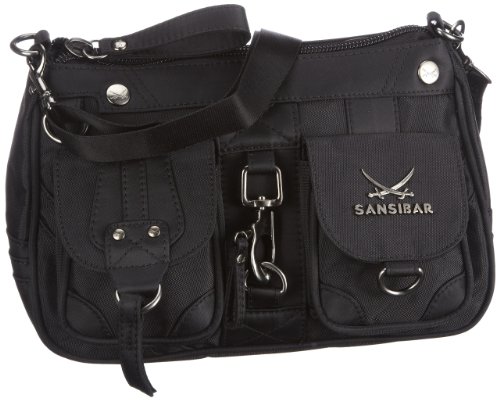 Sansibar B-488 CA Damen Schultertaschen 26x17x10 cm (B x H x T), Schwarz (black) von Sansibar
