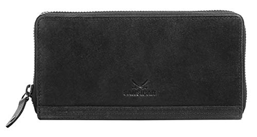Sansibar Geldbörse Echt Leder Damen | schwarz | 020056 von Sansibar