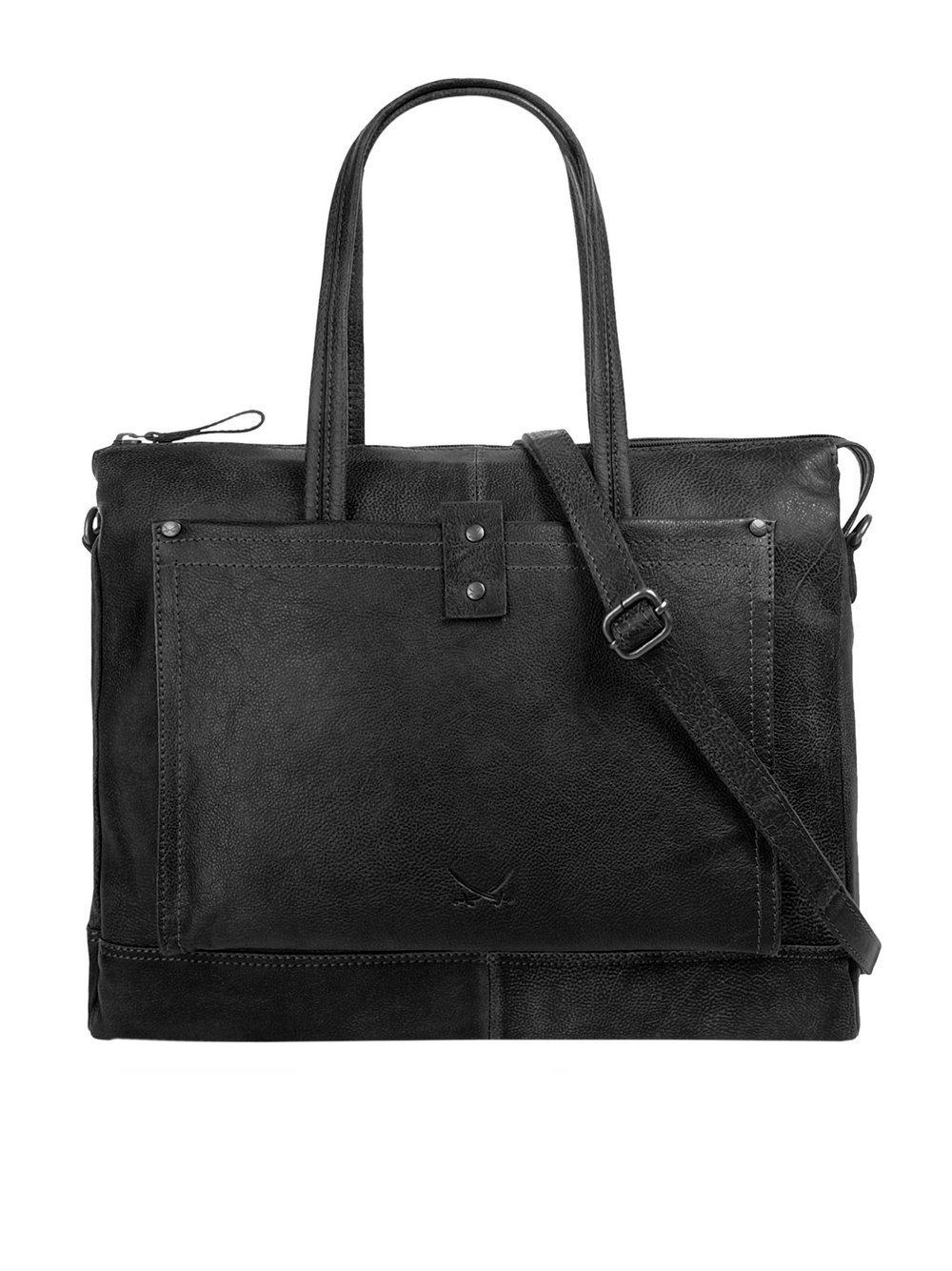 Sansibar Shopper Damen Leder, schwarz von Sansibar