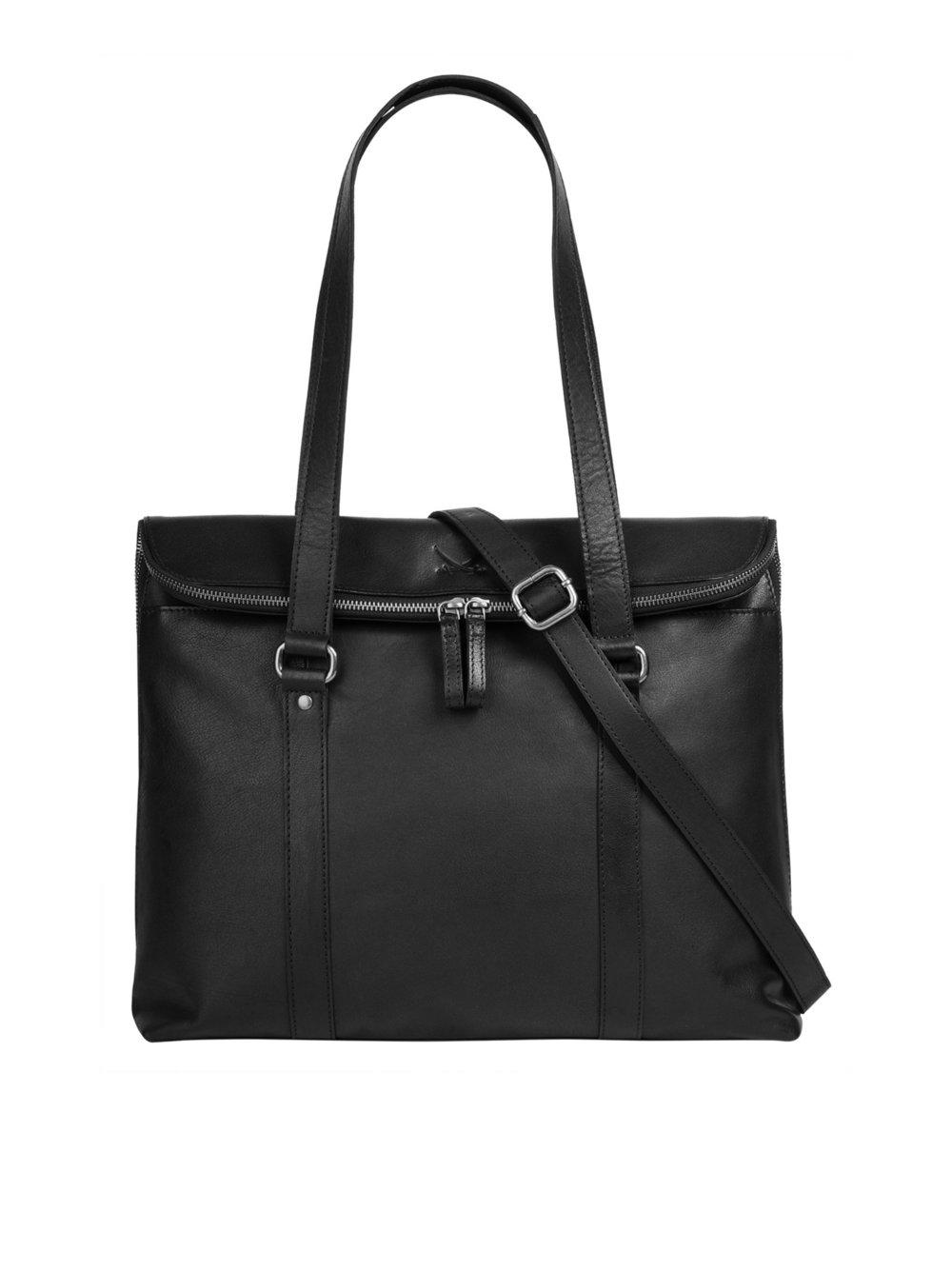 Sansibar Shopper Damen Leder, schwarz von Sansibar