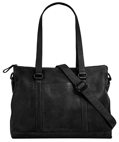 Sansibar Shopper Echt Leder schwarz Damen - 021194 von Sansibar