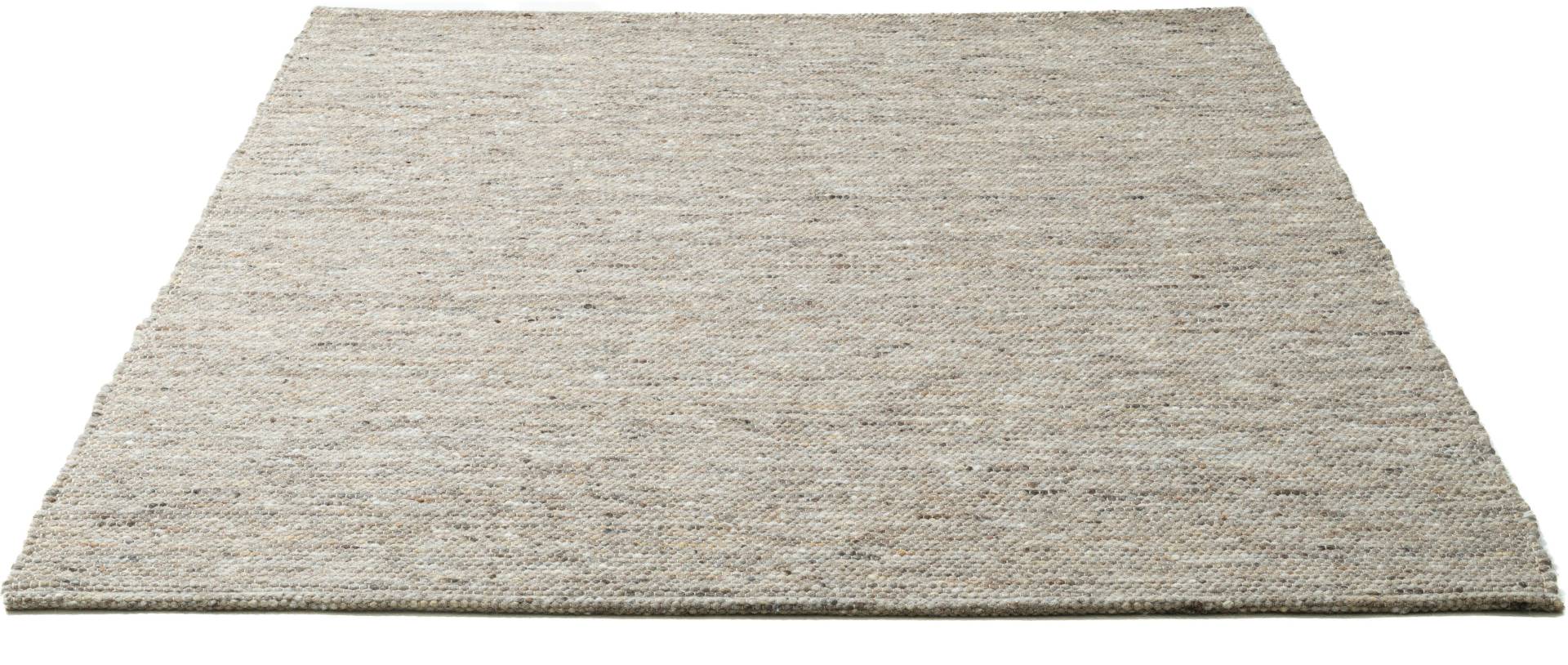 Sansibar Wollteppich "Hörnum" rechteckig 12 mm Höhe Handweb Teppich, meliert, reine gewalkte Wolle, handgewebt von Sansibar