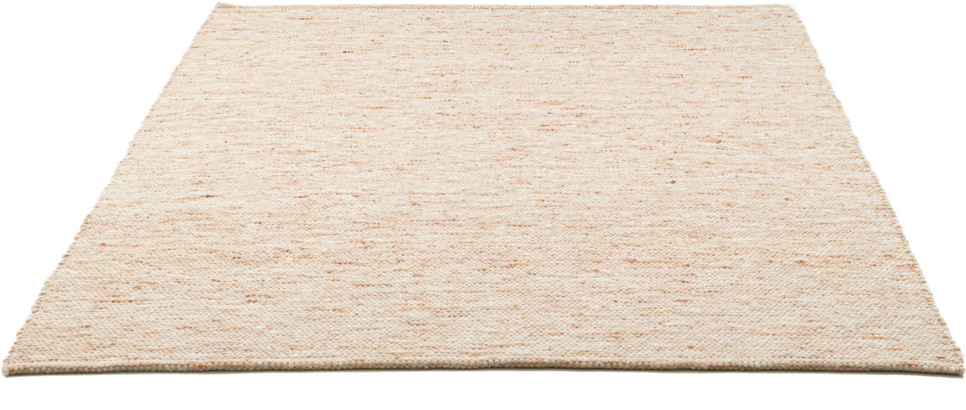 Sansibar Wollteppich "Hörnum" rechteckig 12 mm Höhe Handweb Teppich, meliert, reine gewalkte Wolle, handgewebt von Sansibar