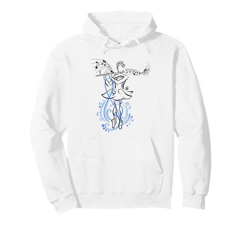 Mädchen spielt Flötenmusik und Ballett Flötist Ballerina Pullover Hoodie von Santa Claus Christmas and Holiday Gift Tee Shop