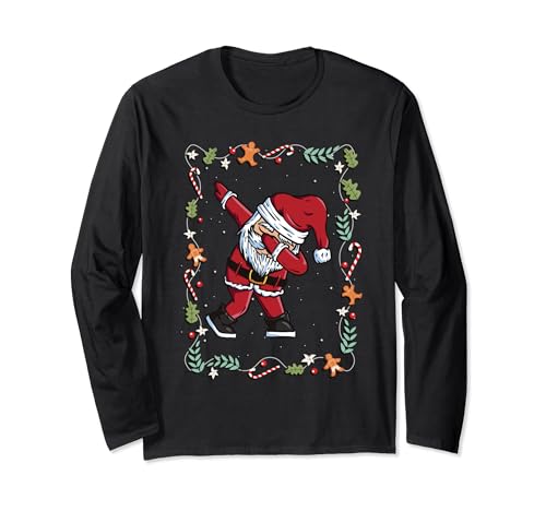 Claus für Kinder, Jungen und Mädchen, Frohe Weihnachten, Dabbing, Weihnachtsmann Langarmshirt von Santa Claus Costume Christmas Gifts Kids Women Men