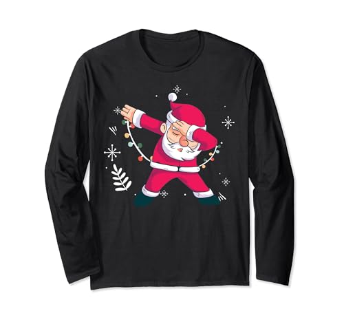 Santa Claus Costume Christmas Gifts Kids Women Men - Kinder - Unisex - Langarmshirt - Schwarz - S - EU 38/40 - Cartoon - Weihnachten - Erntedankfest von Santa Claus Costume Christmas Gifts Kids Women Men