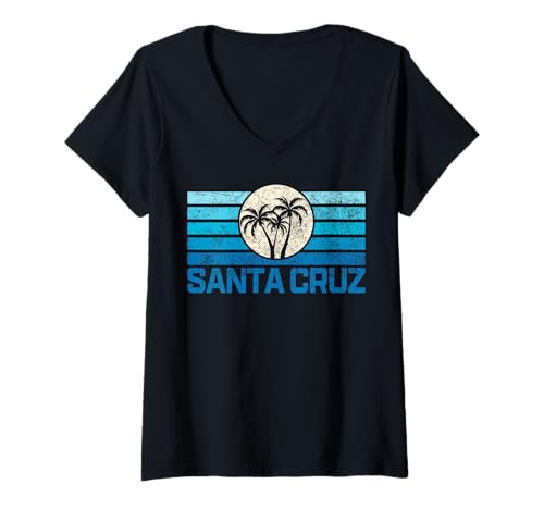 Damen Santa Cruz CA, Kalifornien Retro Surfer der 70er und 80er T-Shirt mit V-Ausschnitt Damen Santa Cruz CA, Kalifornien Retro Surfer der 70er und 80er T-Shirt mit V-Ausschnitt von Santa Cruz CA, Kalifornien Retro Surfer 2025