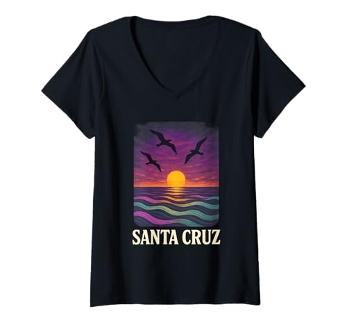 Damen Santa Cruz T-Shirt mit V-Ausschnitt Damen Santa Cruz T-Shirt mit V-Ausschnitt von Santa Cruz California