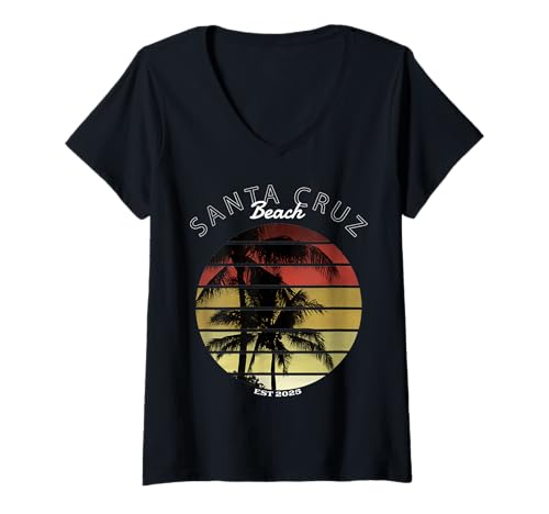 Damen Santa Cruz CA Kalifornien Surfer 70er 80er Jahre - Retro T-Shirt mit V-Ausschnitt Damen Santa Cruz CA Kalifornien Surfer 70er 80er Jahre - Retro T-Shirt mit V-Ausschnitt von Santa Cruz Surf Retro Vintage Design