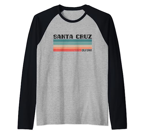 Herren Santa Cruz CA Kalifornien Surfer 70er 80er Jahre - Retro Raglan von Santa Cruz Surf Retro Vintage Shirts - Geschenk