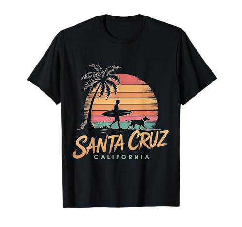 Santa Cruz Herren CA Kalifornien Surfer 70er 80er - Retro T-Shirt von Santa Cruz Surf Retro Vintage Shirts - Geschenk