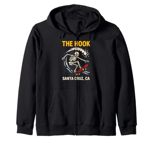 Santa Cruz The Hook Vintage Herren Surfen Skateboarding Kapuzenjacke von Santa Cruz Surfs Up Palm Trees And Sunshine