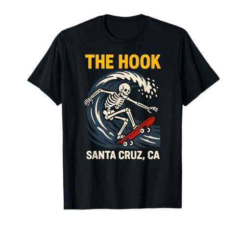 Santa Cruz The Hook Vintage Herren Surfen Skateboarding T-Shirt von Santa Cruz Surfs Up Palm Trees And Sunshine