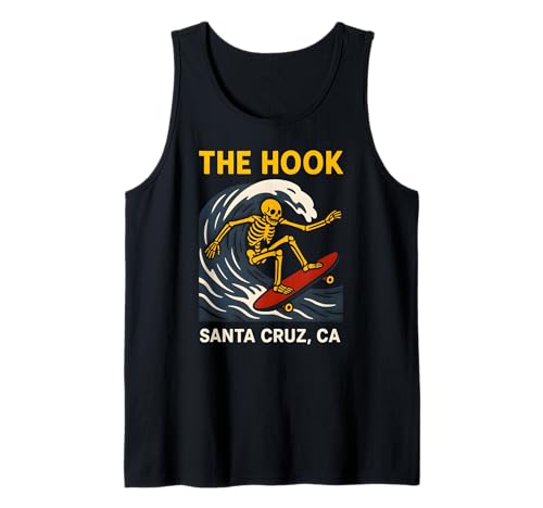 Santa Cruz The Hook Vintage Herren Surfen Skateboarding Tank Top Santa Cruz The Hook Vintage Herren Surfen Skateboarding Tank Top von Santa Cruz Surfs Up Palm Trees And Sunshine