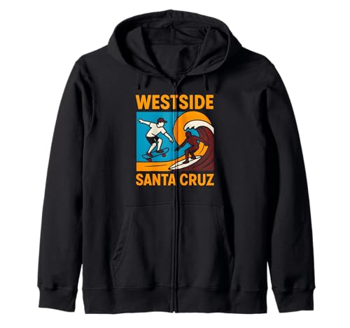 Skateboarding Westside Santa Cruz Vintage Herren Coastal Livin Kapuzenjacke von Santa Cruz Surfs Up Palm Trees And Sunshine