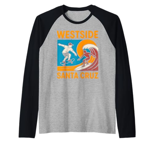 Skateboarding Westside Santa Cruz Vintage Herren Coastal Livin Raglan Skateboarding Westside Santa Cruz Vintage Herren Coastal Livin Raglan von Santa Cruz Surfs Up Palm Trees And Sunshine
