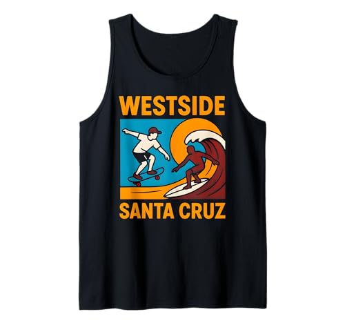 Skateboarding Westside Santa Cruz Vintage Herren Coastal Livin Tank Top von Santa Cruz Surfs Up Palm Trees And Sunshine